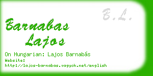 barnabas lajos business card